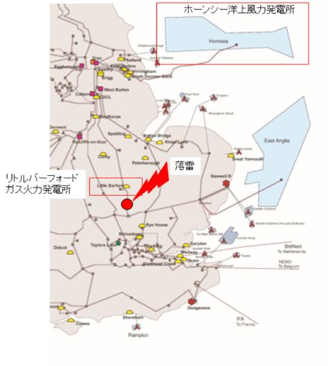 資料４．英国大停電発生時の系統図