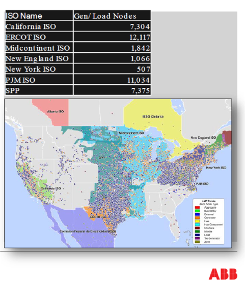 図１　全米のノ－ド（ABB資料）